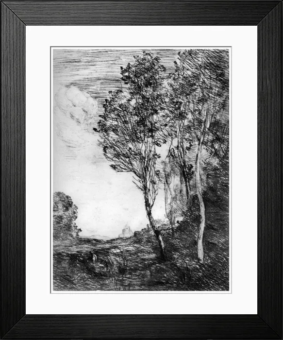 Framed Print : Souvenir d Italie, c1815-1865, (1924). Artist: Jean-Baptiste-Camille Corot Framed Print : Souvenir d Italie, c1815-1865, (1924). Artist: Jean-Baptiste-Camille Corot