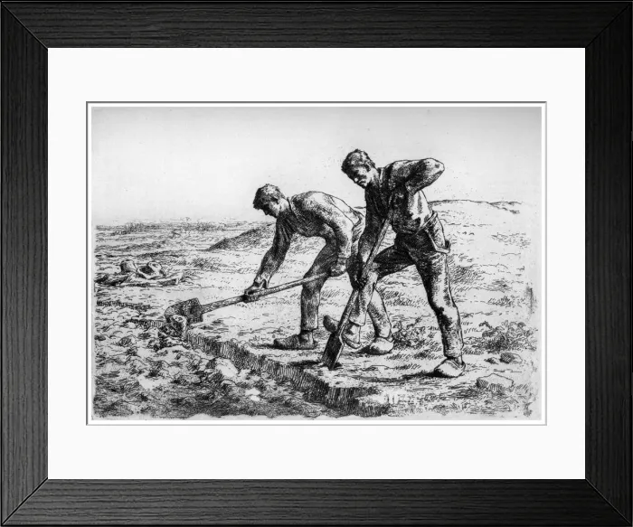 Framed Print : Diggers, c1835-1875 (1924). Artist: Jean Francois Millet Framed Print : Diggers, c1835-1875 (1924). Artist: Jean Francois Millet