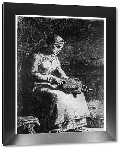 The Wool Carder, c1835-1875 (1924). Artist: Jean Francois Millet