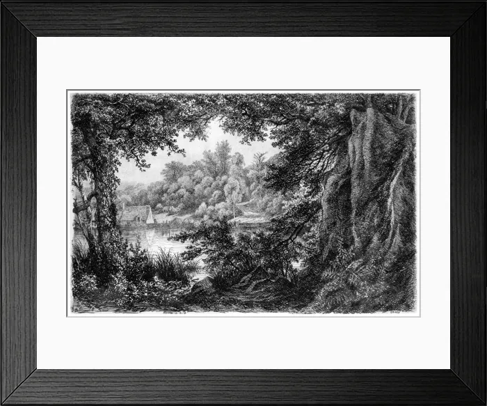 Framed Print : La Chaumiere, c1825-1885 (1924). Artist: Eugene Blery Framed Print : La Chaumiere, c1825-1885 (1924). Artist: Eugene Blery