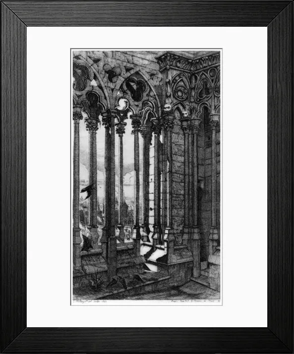 Framed Print : La Galerie Notre-Dame, c1841-1868 (1924). Artist: Charles Meryon Framed Print : La Galerie Notre-Dame, c1841-1868 (1924). Artist: Charles Meryon