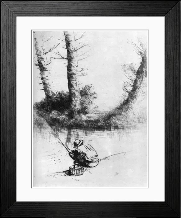 Framed Print : The Angler, c1860-1910 (1924). Artist: Alphonse Legros Framed Print : The Angler, c1860-1910 (1924). Artist: Alphonse Legros