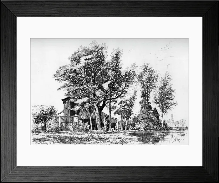 Framed Print : Les Acacias, c1850-1895 (1924). Artist: Maxime Lalanne Framed Print : Les Acacias, c1850-1895 (1924). Artist: Maxime Lalanne