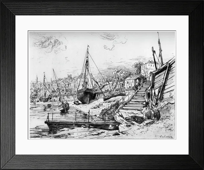Framed Print : Concarneau, c1850-1895 (1924). Artist: Maxime Lalanne Framed Print : Concarneau, c1850-1895 (1924). Artist: Maxime Lalanne