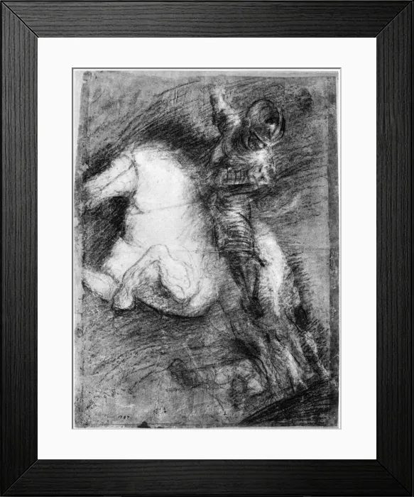 Framed Print : Horseman for the Battle of Cadore, c1525, (1937). Artist: Titian Framed Print : Horseman for the Battle of Cadore, c1525, (1937). Artist: Titian