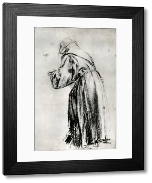 Framed Print : Study for the St Bernardino in the Votive picture of Doge Gritti, c1535, (1937). Artist: Titian Framed Print : Study for the St Bernardino in the Votive picture of Doge Gritti, c1535, (1937). Artist: Titian