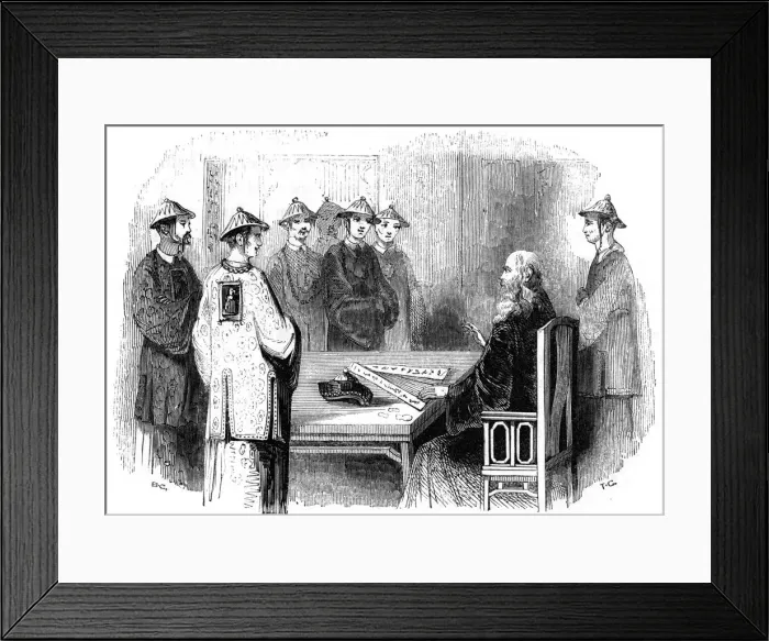 Framed Print : Confucius and his disciples, 5th century BC, (1847). Artist: Giles Framed Print : Confucius and his disciples, 5th century BC, (1847). Artist: Giles