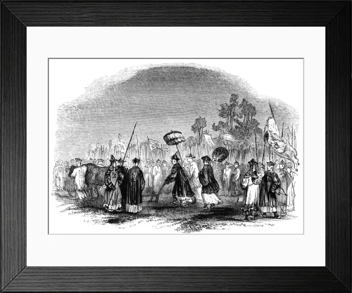 Framed Print : The annual spring festival, 1847. Artist: Evans Framed Print : The annual spring festival, 1847. Artist: Evans