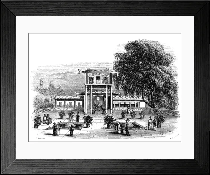 Framed Print : House at Ningbo, China, 1847. Artist: Armstrong Framed Print : House at Ningbo, China, 1847. Artist: Armstrong