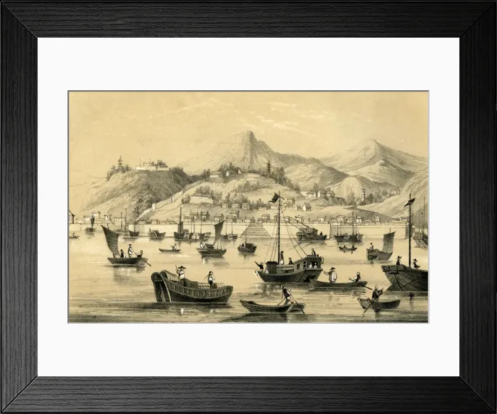 Framed Print : Shanghai, one of the five ports opened by the late treaty to British commerce, 1847 Framed Print : Shanghai, one of the five ports opened by the late treaty to British commerce, 1847