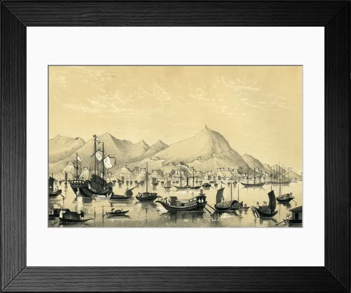 Framed Print : Victoria Town, Hong Kong Island, 1847 Framed Print : Victoria Town, Hong Kong Island, 1847