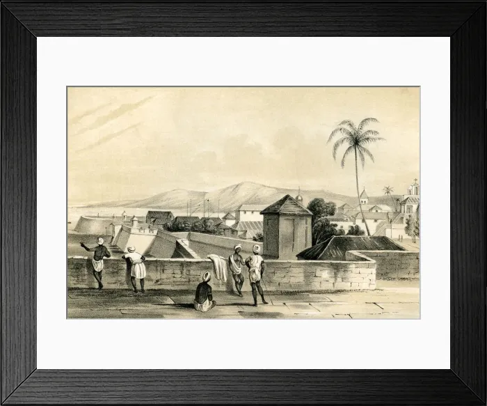 Framed Print : Goa, from the Upper Curtain, India, 1847. Artist: Dean & Co Framed Print : Goa, from the Upper Curtain, India, 1847. Artist: Dean & Co