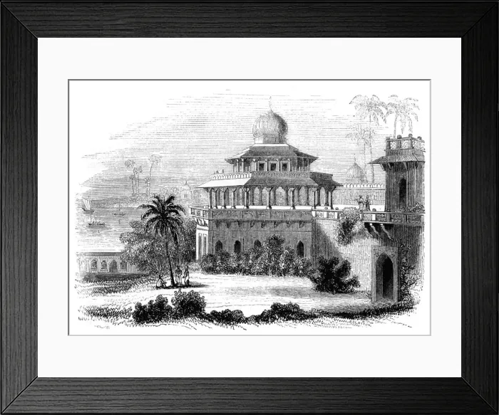 Framed Print : Chalees Satoon, or the Pavilion of the Forty Pillars, 1847. Artist: Giles Framed Print : Chalees Satoon, or the Pavilion of the Forty Pillars, 1847. Artist: Giles