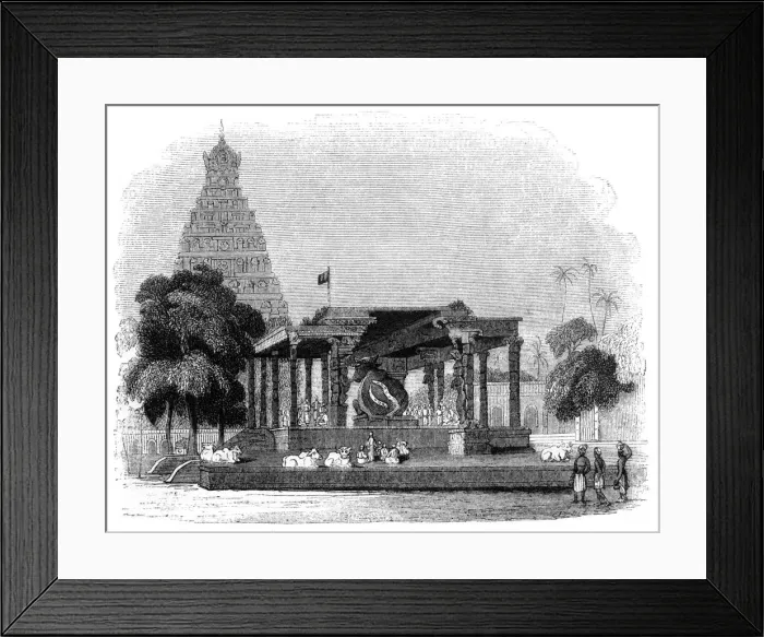 Framed Print : Grand Temple of the Bull, Tanjore, India, 1847. Artist: Kirchner Framed Print : Grand Temple of the Bull, Tanjore, India, 1847. Artist: Kirchner