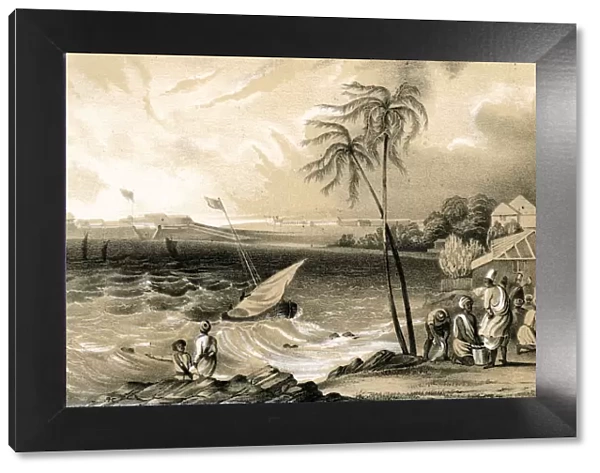 Setting in of the monsoon, Cannanore Fort, 1847