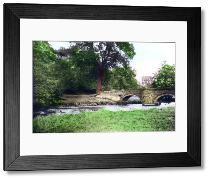 Framed Print : Bridge at Haddon Hall stately home, Derbyshire, 1926. Artist: Cavenders Ltd Framed Print : Bridge at Haddon Hall stately home, Derbyshire, 1926. Artist: Cavenders Ltd