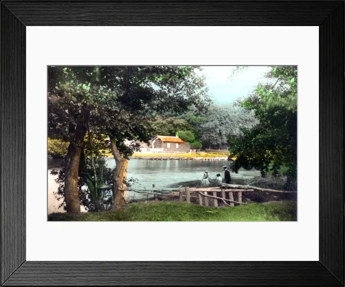 Framed Print : Ruswarp Dam, Whitby, North Yorkshire, 1926. Artist: Cavenders Ltd Framed Print : Ruswarp Dam, Whitby, North Yorkshire, 1926. Artist: Cavenders Ltd