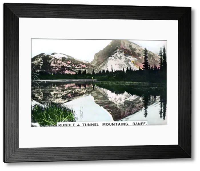 Framed Print : Mounts Rundle and Tunnel, Banff, Alberta, Canada, c1920s. Artist: Cavenders Ltd Framed Print : Mounts Rundle and Tunnel, Banff, Alberta, Canada, c1920s. Artist: Cavenders Ltd