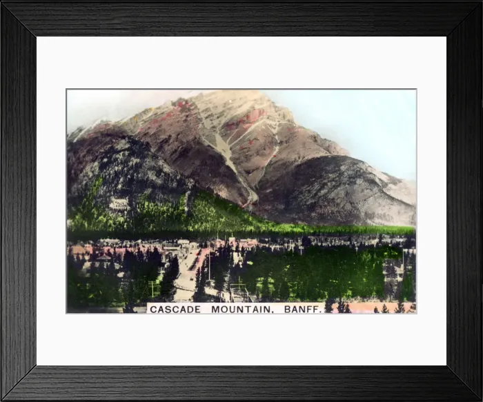 Framed Print : Cascade Mountain, Banff, Alberta, Canada, c1920s. Artist: Cavenders Ltd Framed Print : Cascade Mountain, Banff, Alberta, Canada, c1920s. Artist: Cavenders Ltd