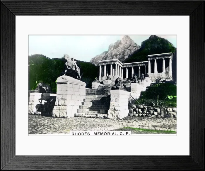 Framed Print : Rhodes Memorial, Devils Peak, Cape Town, c1920s. Artist: Cavenders Ltd Framed Print : Rhodes Memorial, Devils Peak, Cape Town, c1920s. Artist: Cavenders Ltd