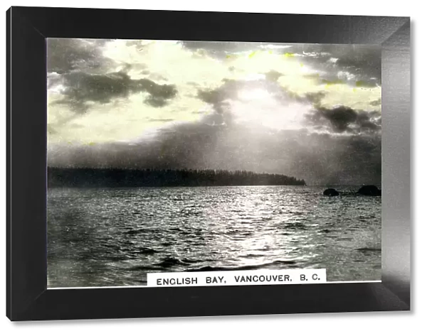 Sunset over English Bay, Vancouver, British Columbia, Canada, c1920s. Artist: Cavenders Ltd