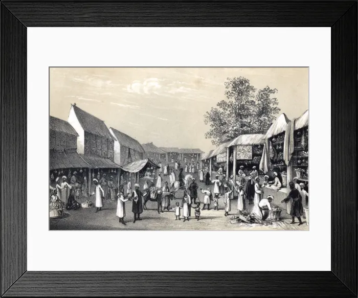 Framed Print : Bazaar at Cabul, in the fruit season, 1847 Framed Print : Bazaar at Cabul, in the fruit season, 1847