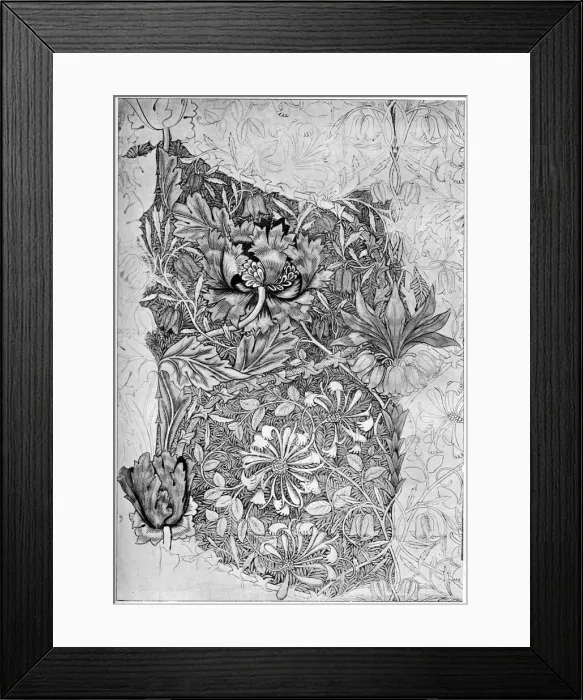Framed Print : Honeysuckle pattern printed on linen, 1883 (1934). Artist: William Morris Framed Print : Honeysuckle pattern printed on linen, 1883 (1934). Artist: William Morris