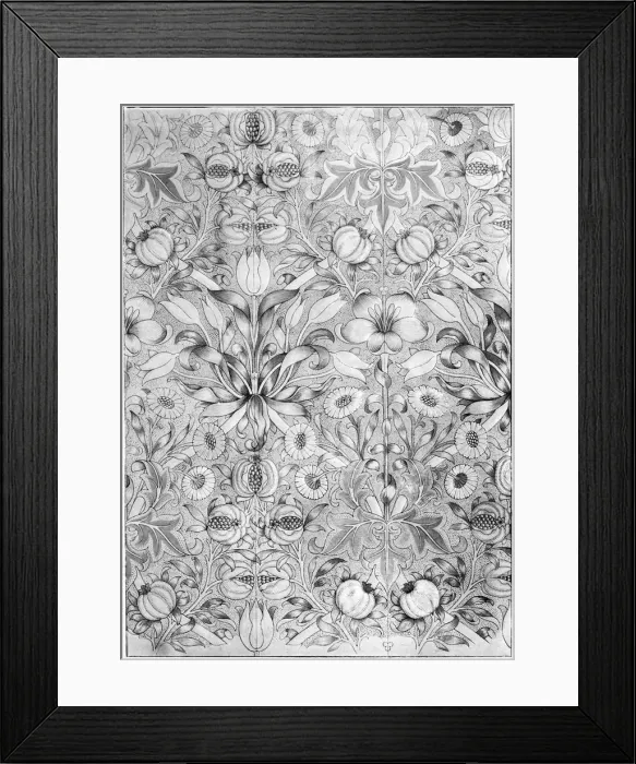 Framed Print : Lily and pomegranate pattern wallpaper, 1887 (1934). Artist: William Morris Framed Print : Lily and pomegranate pattern wallpaper, 1887 (1934). Artist: William Morris