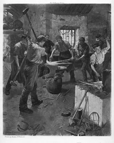 Forging the Anchor, 20th century. Artist: Stanhope A Forbes