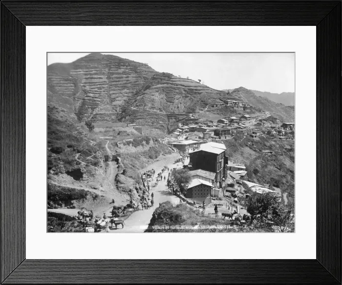 Framed Print : Sinauli village, with the Hindustan and the Tibet roads, Simla, India, early 20th century Framed Print : Sinauli village, with the Hindustan and the Tibet roads, Simla, India, early 20th century