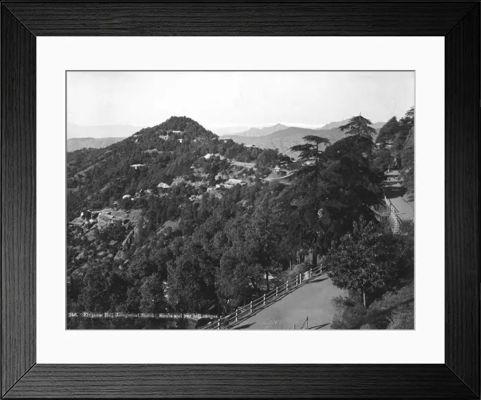Framed Print : Longwood Hotel, Elysium Hill, Shimla hill range, India, early 20th century Framed Print : Longwood Hotel, Elysium Hill, Shimla hill range, India, early 20th century