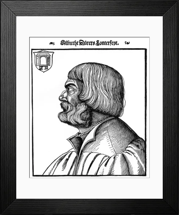 Framed Print : Profile portrait of Albrecht Durer, 1527, (1936). Artist: Erhard Schon Framed Print : Profile portrait of Albrecht Durer, 1527, (1936). Artist: Erhard Schon
