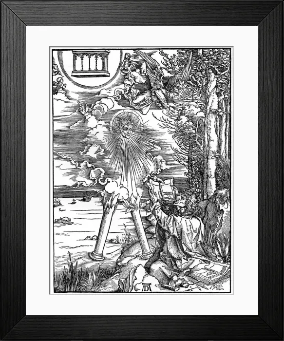 Framed Print : St John devouring the Book, 1498, (1936). Artist: Albrecht Durer Framed Print : St John devouring the Book, 1498, (1936). Artist: Albrecht Durer