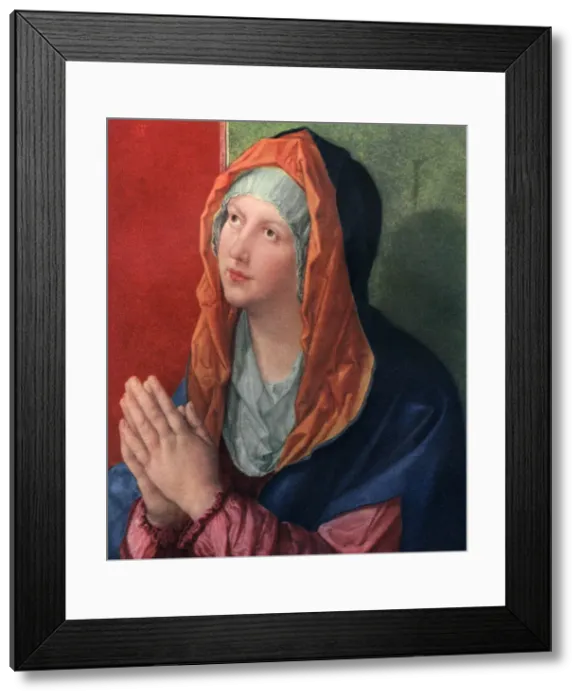 Framed Print : Praying Mary, 1518, (1936). Artist: Albrecht Durer Framed Print : Praying Mary, 1518, (1936). Artist: Albrecht Durer