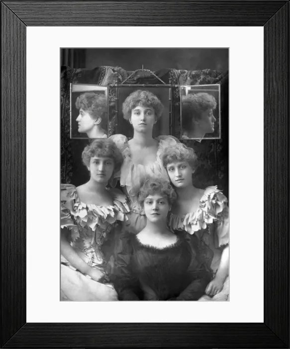 Framed Print : The Dene sisters, 1893. Artist: W&D Downey Framed Print : The Dene sisters, 1893. Artist: W&D Downey