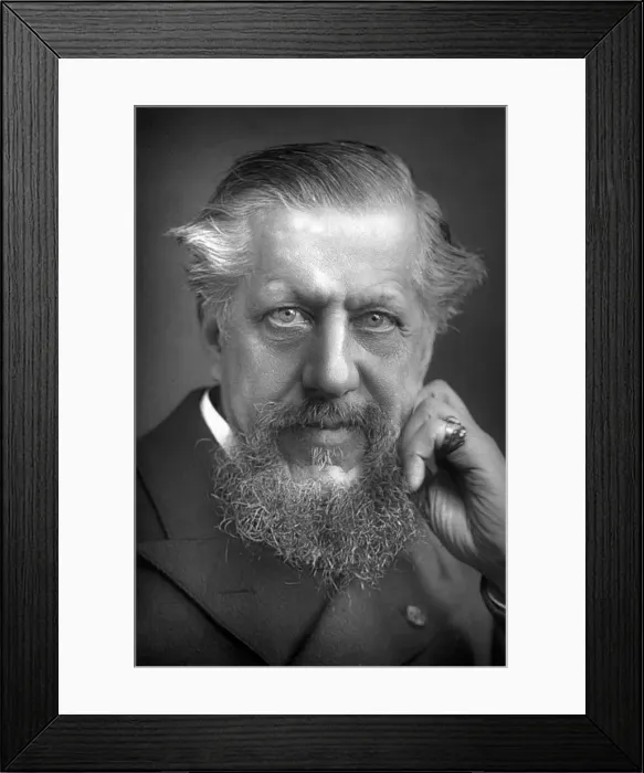 Framed Print : Sir Edwin Arnold (1832-1904), English poet and journalist, 1893. Artist: W&D Downey Framed Print : Sir Edwin Arnold (1832-1904), English poet and journalist, 1893. Artist: W&D Downey