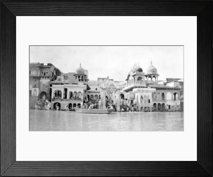 Framed Print : Bathing ghats, Mathura, India, 1916-1917 Framed Print : Bathing ghats, Mathura, India, 1916-1917