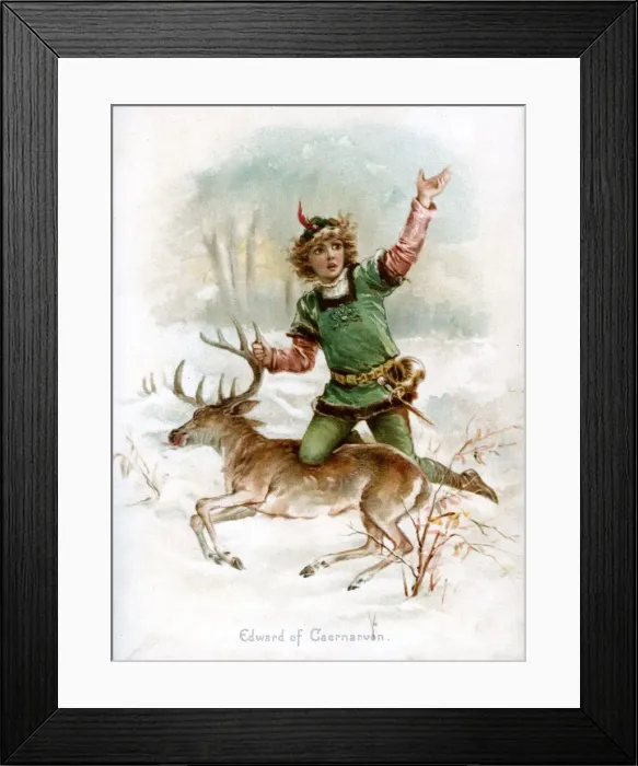 Framed Print : Edward of Caernarvon, 1897. Artist: Frances Brundage Framed Print : Edward of Caernarvon, 1897. Artist: Frances Brundage