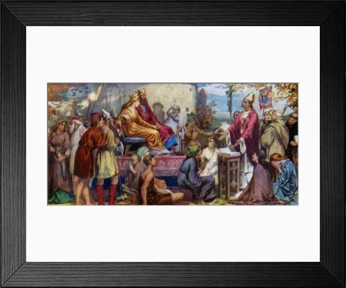 Framed Print : Augustine Preaching to Ethelbert and Bertha, 1925 Framed Print : Augustine Preaching to Ethelbert and Bertha, 1925