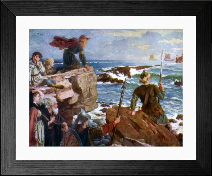 Framed Print : How the Danes came up the Channel a thousand years ago, 1925 Framed Print : How the Danes came up the Channel a thousand years ago, 1925
