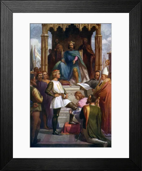 Framed Print : The Black Prince being made a Knight of the Garter, 1925 Framed Print : The Black Prince being made a Knight of the Garter, 1925