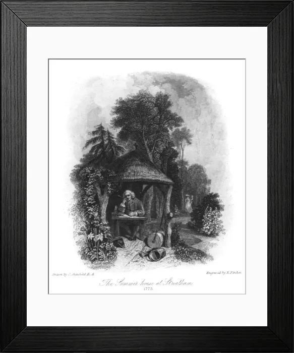 Framed Print : Dr Johnsons summer house at Streatham, 1773, (19th century). Artist: E Finden Framed Print : Dr Johnsons summer house at Streatham, 1773, (19th century). Artist: E Finden