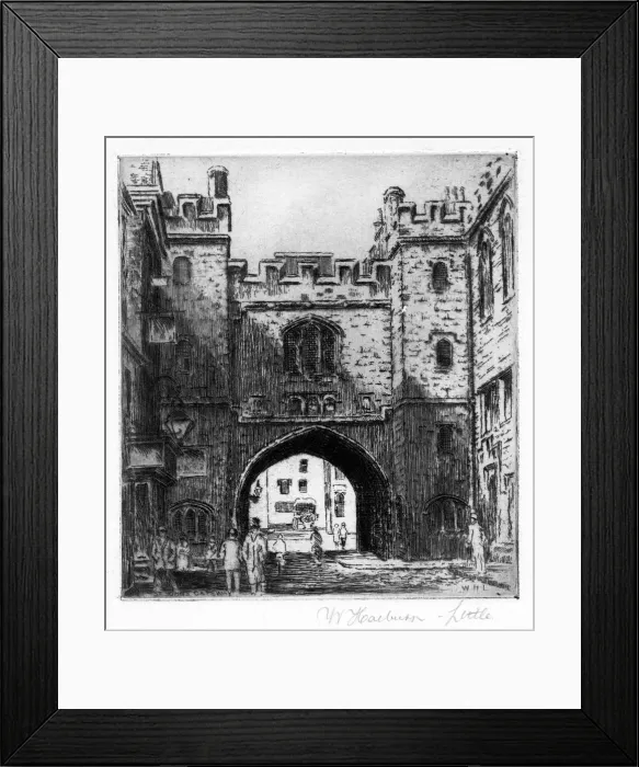 Framed Print : St Johns gateway, London, late 19th century. Artist: WH Little Framed Print : St Johns gateway, London, late 19th century. Artist: WH Little