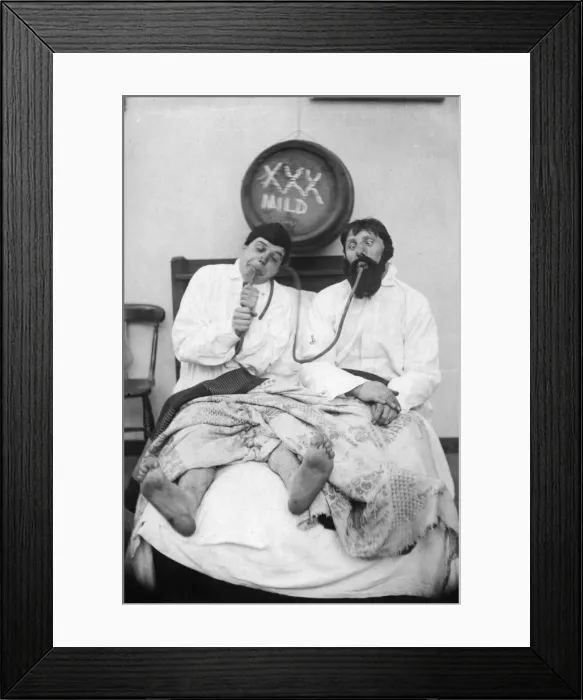 Framed Print : Two drunken men in a bed, 1906 Framed Print : Two drunken men in a bed, 1906