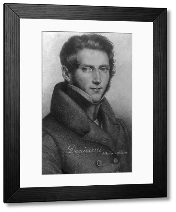 Framed Print : Gaetano Donizetti (1797-1848), Italian composer, 20th century Framed Print : Gaetano Donizetti (1797-1848), Italian composer, 20th century