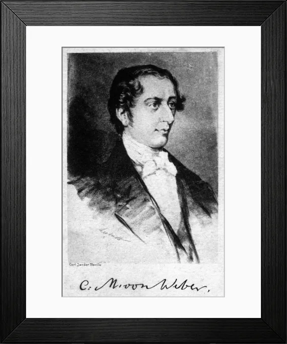 Framed Print : Carl Maria von Weber (1786-1826), German composer, 20th century Framed Print : Carl Maria von Weber (1786-1826), German composer, 20th century