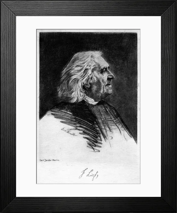 Framed Print : Franz Liszt (1811-1886), Hungarian composer and pianist, 20th century. Artist: Carl Jander Framed Print : Franz Liszt (1811-1886), Hungarian composer and pianist, 20th century. Artist: Carl Jander