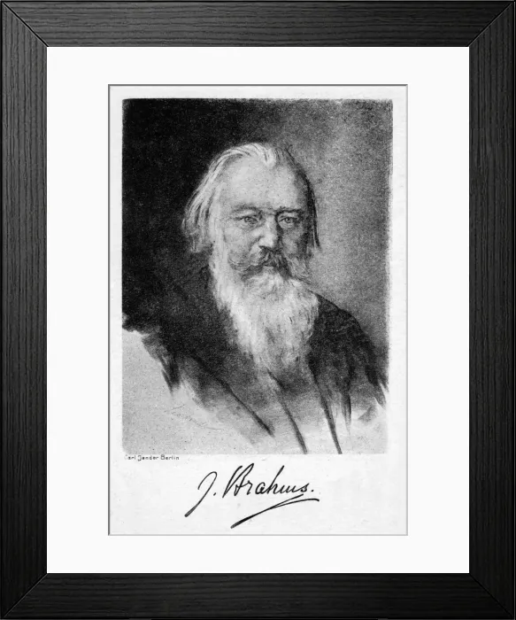 Framed Print : Johannes Brahms (1833-1897), German composer, 20th century. Artist: Carl Jander Framed Print : Johannes Brahms (1833-1897), German composer, 20th century. Artist: Carl Jander