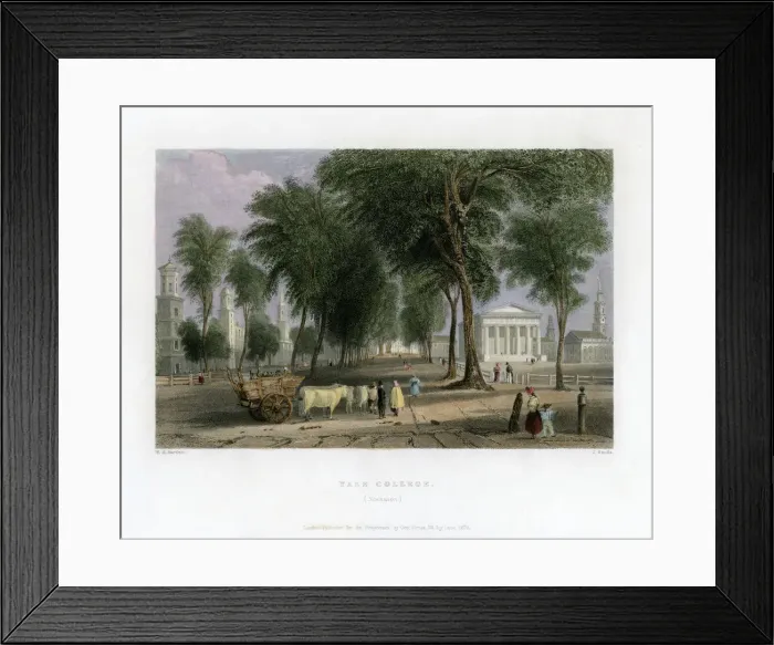 Framed Print : Yale College, New Haven, Connecticut, USA, 1838. Artist: J Sands Framed Print : Yale College, New Haven, Connecticut, USA, 1838. Artist: J Sands