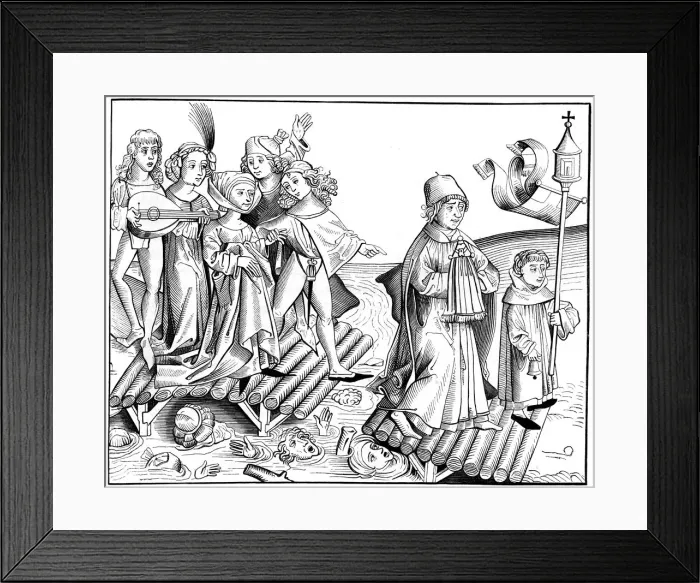 Framed Print : Le passage du viatique, 1493 (1849). Artist: Pierre Wolgmuth Framed Print : Le passage du viatique, 1493 (1849). Artist: Pierre Wolgmuth